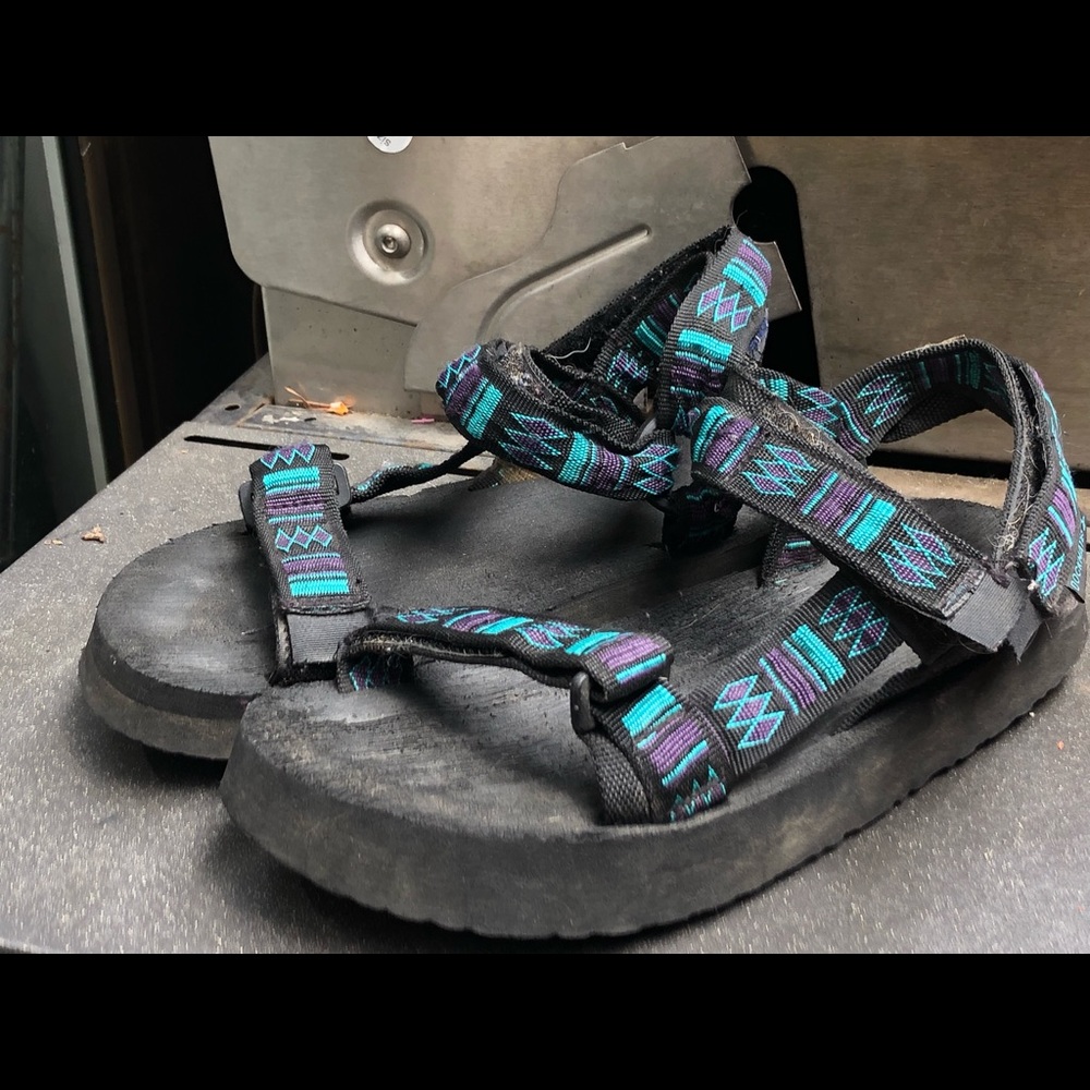 Dockmates Women’s Black/Teal Sport Sandals Size 8 - Picture 9 of 11